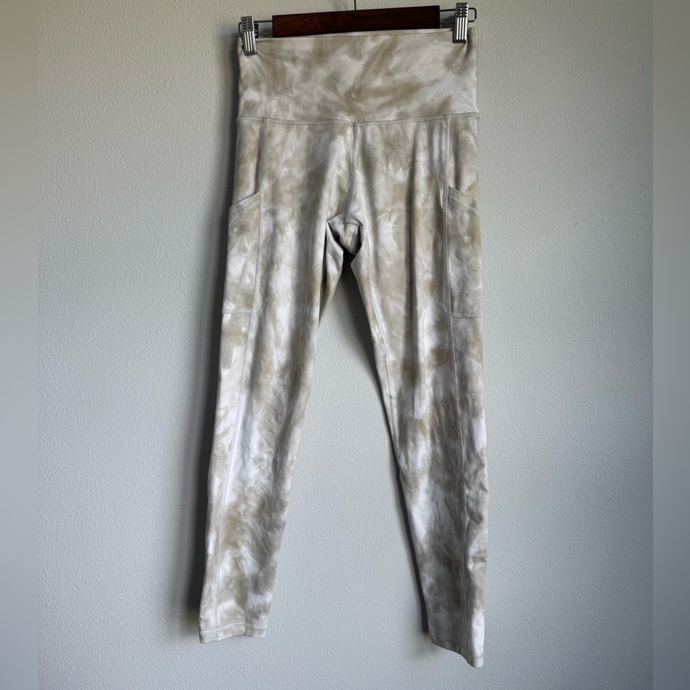 Aerie Cream Tie-Dye Leggings